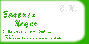 beatrix meyer business card